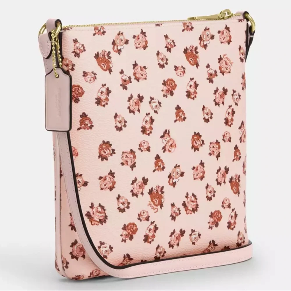 Coach Mini Rowan File Bag With Rose Print nwt in packaging - Picture 2 of 6